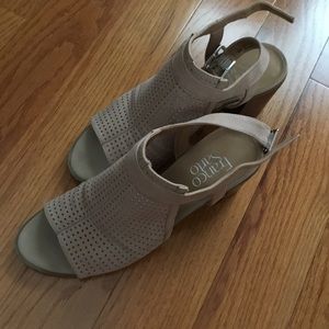 Franco Sarto suede like block heel size 8 M